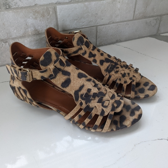 GIVENCHY leopard suede gladiator sandals - Picture 2 of 11